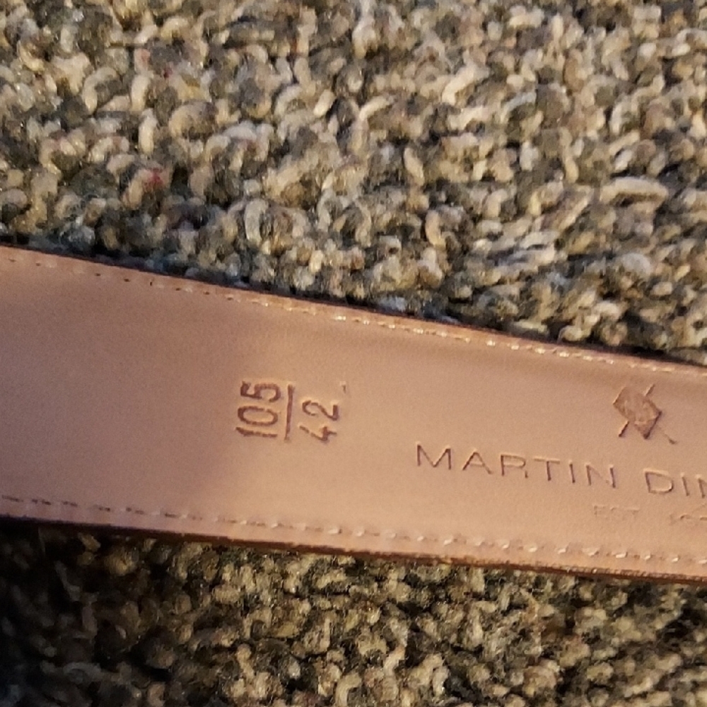Martin Dingman Brown Leather Belt - Picture 4 of 5